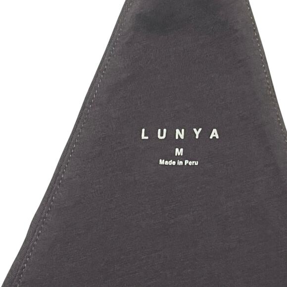 LUNYA V-Neck Organic Pima Cotton Sleeveless Jumpsuit Romper Gray Sz Medium - Picture 4 of 10